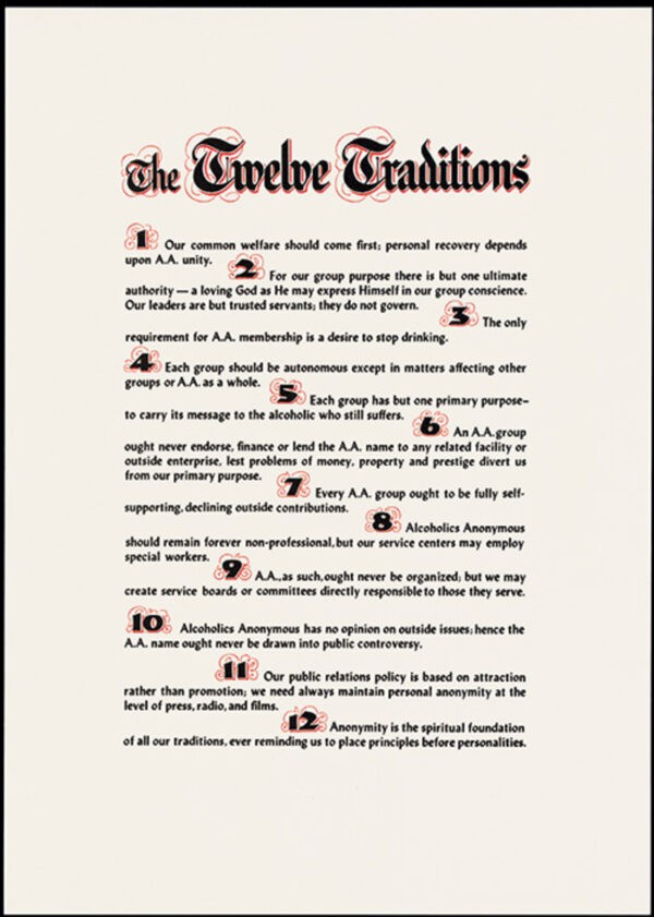 12 Traditions Laminated Poster