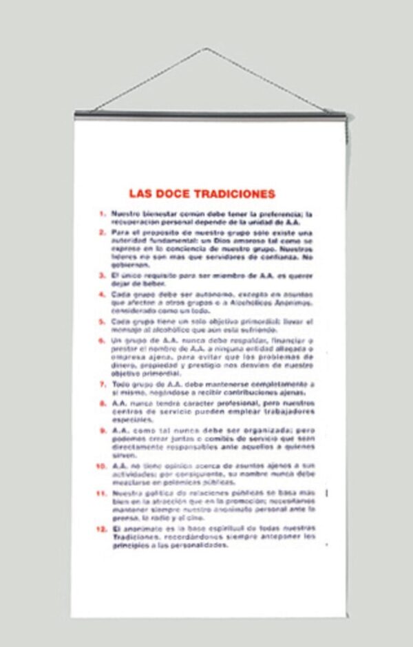 Doce Tradiciones, cartel tipo cortina enrollable