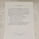 A Vision For You Laminated