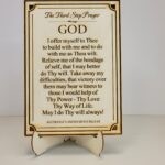 3rd Step Prayer - wooden plaque with stand
