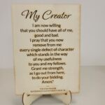 7th Step Prayer - Wooden Plaque with Stand