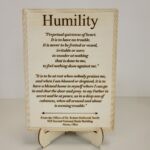 Humility Definition Wooden Plaque with Stand