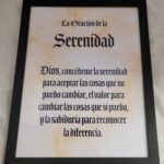 Oracion de la Serenidad impresion enmarcada