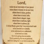 St. Francis Prayer - wooden plaque with stand